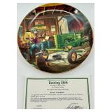 John Deere Collector Plate Set With Tractor Display