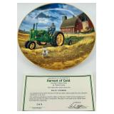 John Deere Collector Plate Set With Tractor Display