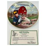 John Deere Collector Plate Set With Tractor Display