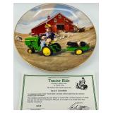 John Deere Collector Plate Set With Tractor Display