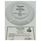 John Deere Collector Plate Set With Tractor Display