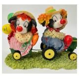 Enesco Mary Moo Moos John Deere Figurines lot of 3 with Display Wagon