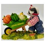 Enesco Mary Moo Moos John Deere Figurines lot of 3 with Display Wagon