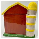 John Deere Ceramic Barn Cookie Jar, Frog Bank & Tractor Jug Bank