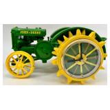 John Deere 1948 Model B Tractor Clock With Metal Trash Can