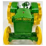 John Deere 1948 Model B Tractor Clock With Metal Trash Can