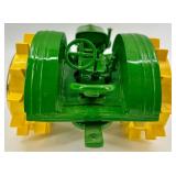 John Deere 1948 Model B Tractor Clock With Metal Trash Can