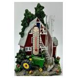 John Deere Farm Decor Thermometer & Tractor Clock Mixed Lot