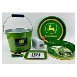 John Deere Mixed Lot of 6 Tin Decor Pieces