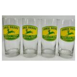 John Deere Glasses & Tray Set (Lot of 9)