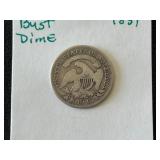 1831 Capped Bust Dime Hard to Find Only 771,350 Minted
