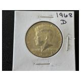 1968-D Kennedy Half Dollar 40% Silver