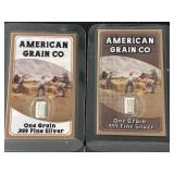 4 - 1 Grain .999 Fine Silver Bars