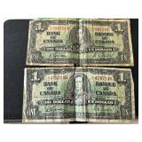 1937 Canada Dollar Bills
