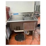 One-Compartment StS Deep Sink w/left-side drainboard