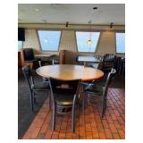 52' Round Table; (5) Exclusive Pizza Hut chairs
