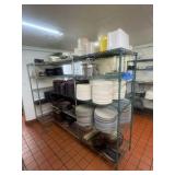 Connected NSF 5-tier wire racks: