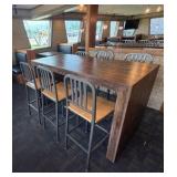 High Top Table and (6) Bar Stools
