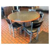 52' Round Table ;(5) Exclusive Pizza Hut chairs.