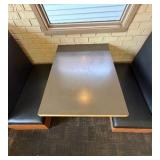 (2)Single wood-framed booth seats & Wall-mounted table