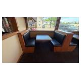 (2) Double-Back, Booth seats, (2) Single; 2 tables