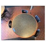 52' Round Table ;(5) Exclusive Pizza Hut chairs.