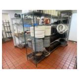 Connected NSF 5-tier wire racks: