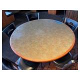 52' Round Table; (5) Exclusive Pizza Hut chairs