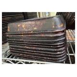 13 x 9 pizza pans;  13' round pizza pans