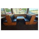 (2) Double-Back, Booth seats, (2) Single; 2 tables
