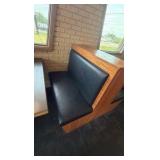 (4) Double-Back Booth seats,  (1) Single Boot seat; 5 Wall-mounted Tables