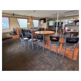 52' Round Table; (5) Exclusive Pizza Hut chairs