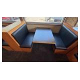 (2) Double-Back, Booth seats, (2) Single; 2 tables