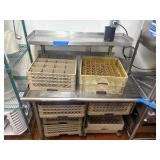 Left side stainless steel drain board; right-side sink