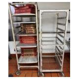 (2) NSF stainless steel utility racks/speed racks