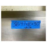 Left side stainless steel drain board; right-side sink