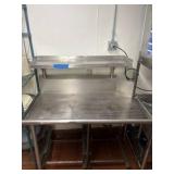 Left side stainless steel drain board; right-side sink
