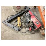 Central Hydraulics Portable Lift and PA200B Hoist
