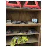 Misc items with shelving unit