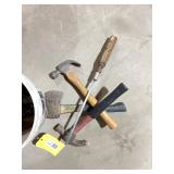 Misc Bucket of Hammer and Screwdrivers