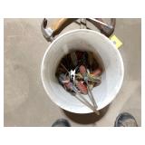 Misc Bucket of Hammer and Screwdrivers