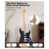 $130 RVONE RST-150 39' Beginner Electric Guitar Kit with Amp & HSS Pickups, Starter Set, Gig Bag