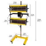$300 Solary Infrared Paint Curing Lamp, 2100W 110V Short-Wave Paint Heater, Movable & Adjustable