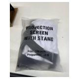 100 inch Projector Screen with Stand - HUANYINGBJB Portable 16:9 4K HD Front/Rear Carry Bag