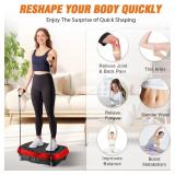 ALSO GO Vibration Plate Exercise Machine, 200 Speeds, 10 Models, 500lb Capacity, LED Display