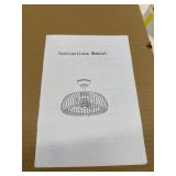 $151 20' Semicircle Flush Mount Fan Light with Remote, 6 Speeds, Quiet DC Motor, Wood