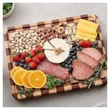 Acacia Wood Cutting Boards   Large Wooden Cutting Board for Meat, Cheese, Fruits, Vegetables