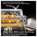 KScocina Chafing Dishes for Buffet, 4 Pack 5Qt Square Stainless Steel Set, Buffet Warmer Grey