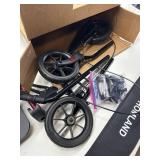 $136 HOMLAND Foldable Rollator Walker with Seat, Aluminum Frame, 8' Wheels, Height Adjustable