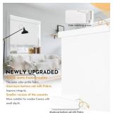 Persilux Cordless Blackout Roller Shades with Valance, Insulated Fabric, UV Protection (White)